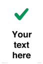 IV7142: Custom plain background, green tick sign