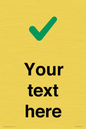 IV7142: Custom plain background, green tick sign