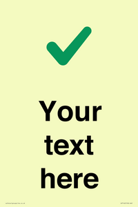IV7142: Custom plain background, green tick sign
