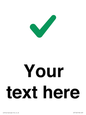 IV7142: Custom plain background, green tick sign