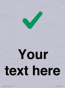 IV7142: Custom plain background, green tick sign