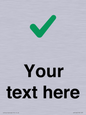 IV7142: Custom plain background, green tick sign