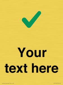 IV7142: Custom plain background, green tick sign
