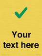 IV7142: Custom plain background, green tick sign