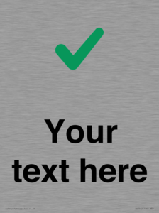 IV7142: Custom plain background, green tick sign