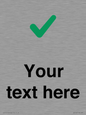 IV7142: Custom plain background, green tick sign