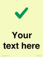 IV7142: Custom plain background, green tick sign