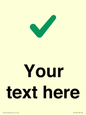 IV7142: Custom plain background, green tick sign