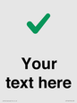 IV7142: Custom plain background, green tick sign