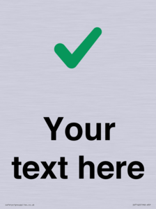IV7142: Custom plain background, green tick sign
