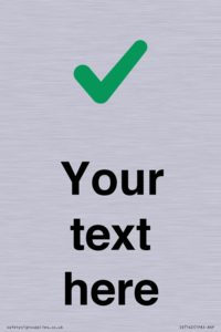 IV7142: Custom plain background, green tick sign