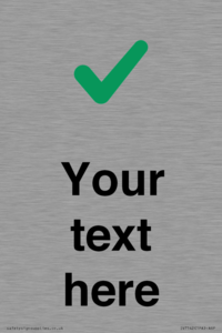 IV7142: Custom plain background, green tick sign