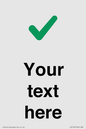 IV7142: Custom plain background, green tick sign
