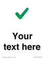 IV7142: Custom plain background, green tick sign