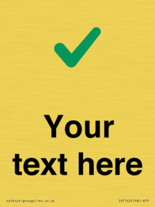 IV7142: Custom plain background, green tick sign