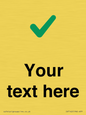 IV7142: Custom plain background, green tick sign