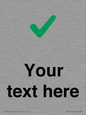 IV7142: Custom plain background, green tick sign