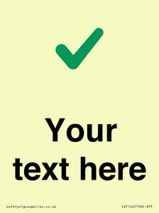 IV7142: Custom plain background, green tick sign
