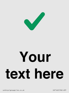 IV7142: Custom plain background, green tick sign