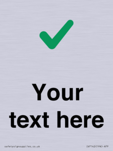 IV7142: Custom plain background, green tick sign
