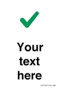 IV7142: Custom plain background, green tick sign