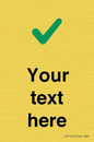 IV7142: Custom plain background, green tick sign