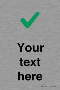 IV7142: Custom plain background, green tick sign