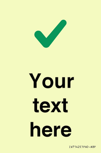 IV7142: Custom plain background, green tick sign
