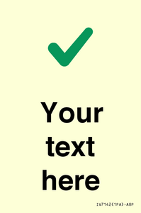 IV7142: Custom plain background, green tick sign