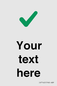 IV7142: Custom plain background, green tick sign