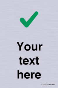 IV7142: Custom plain background, green tick sign
