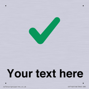 IV7142: Custom plain background, green tick sign