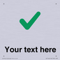 IV7142: Custom plain background, green tick sign