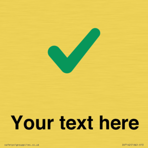 IV7142: Custom plain background, green tick sign