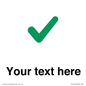 IV7142: Custom plain background, green tick sign