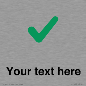 IV7142: Custom plain background, green tick sign