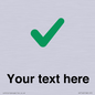 IV7142: Custom plain background, green tick sign