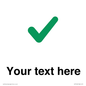 IV7142: Custom plain background, green tick sign