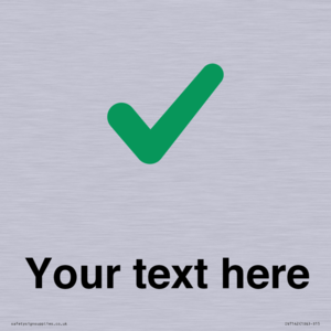 IV7142: Custom plain background, green tick sign