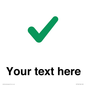 IV7142: Custom plain background, green tick sign