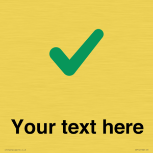 IV7142: Custom plain background, green tick sign