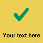 IV7142: Custom plain background, green tick sign