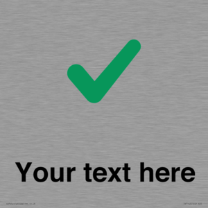 IV7142: Custom plain background, green tick sign