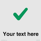 IV7142: Custom plain background, green tick sign