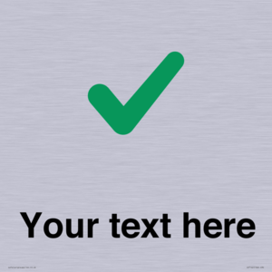 IV7142: Custom plain background, green tick sign