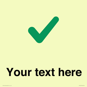 IV7142: Custom plain background, green tick sign