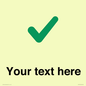 IV7142: Custom plain background, green tick sign