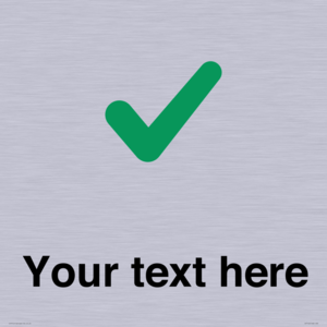 IV7142: Custom plain background, green tick sign