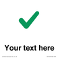 IV7142: Custom plain background, green tick sign
