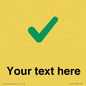 IV7142: Custom plain background, green tick sign